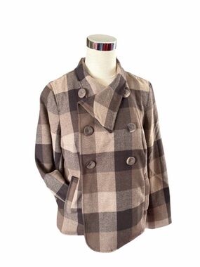 Liz Claiborne Sherlock Style Brownish Collared Jacket